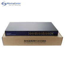 Gerenciado Gigabit Ethernet Fiber 24port Rede Poe Switch